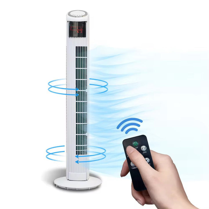 Cooling vertical oscillating tower fan with digital LED display and remote control Kalsten
