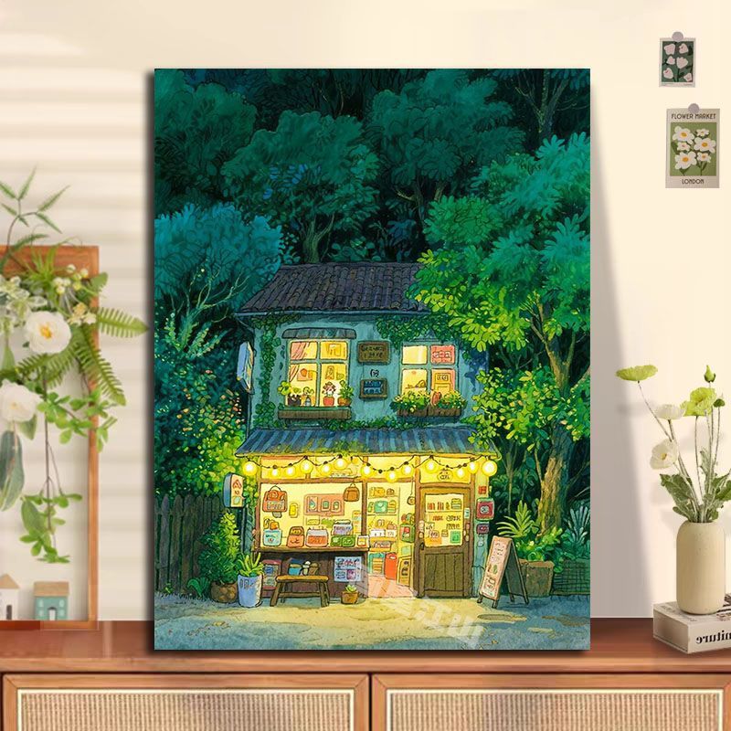 Cozy Cottage Landscape Wall Art Kalsten