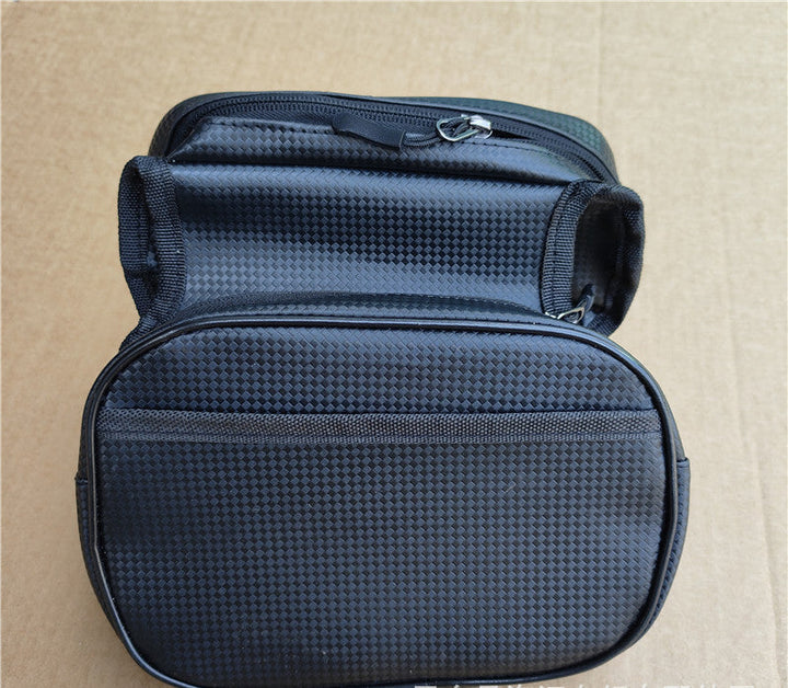 dual-compartment reflective cycling saddle pannier bag with waterproof fabric and quick-release straps Kalsten