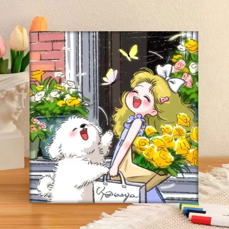 Whimsical Character Art Canvas Print Kalsten