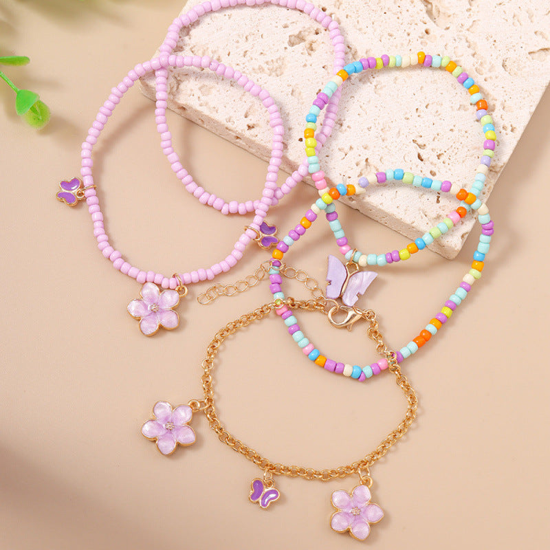 Floral Charm Bracelet Set Kalsten