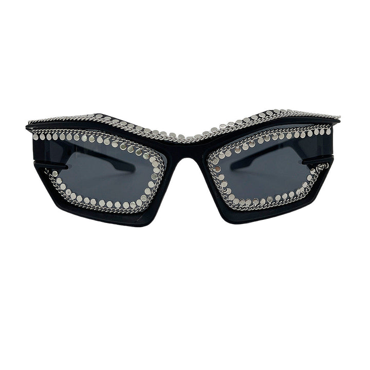 Ladies designer sunglasses in a futuristic look with sparkling rhinestone embellishment Kalsten