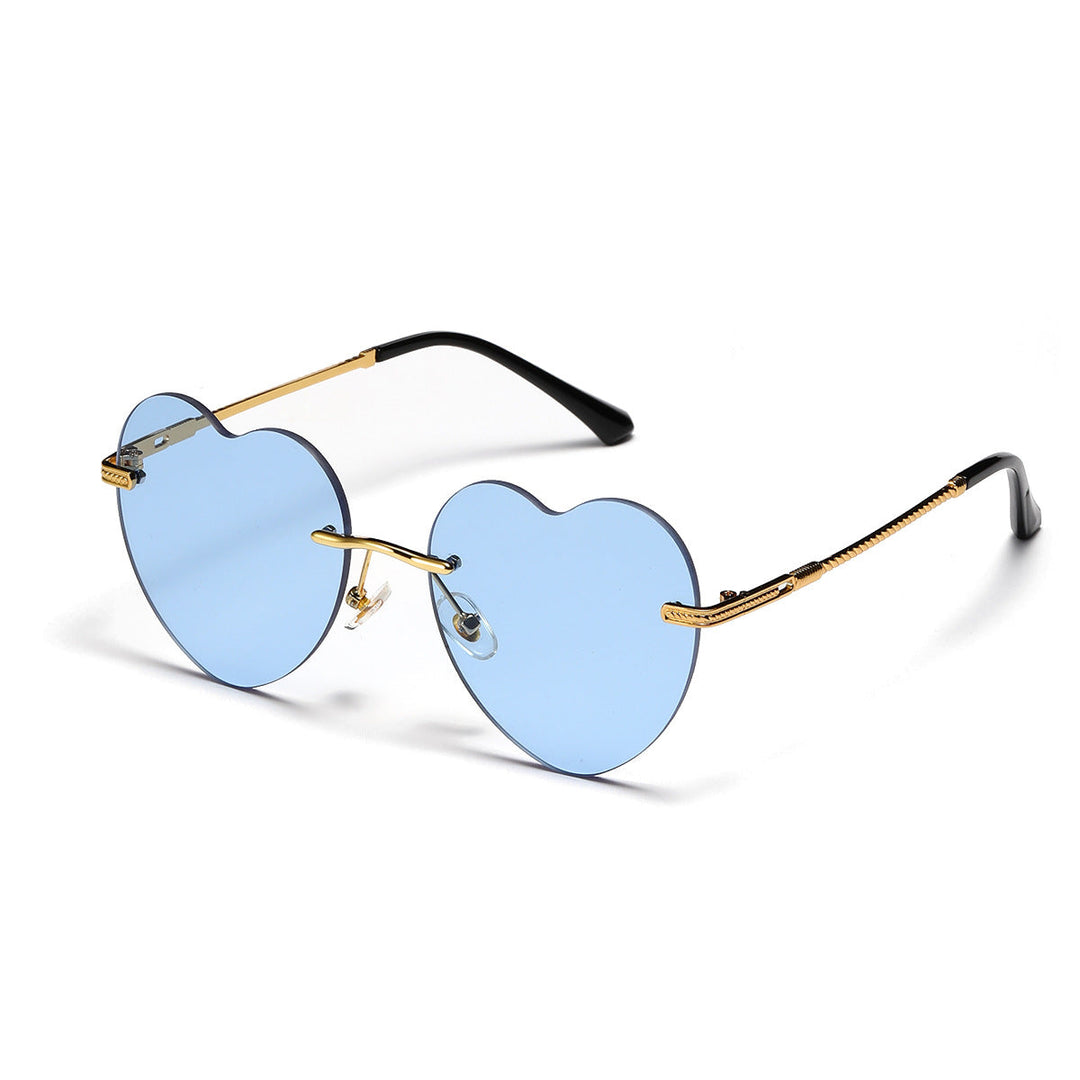 Ladies trendy heart sunglasses with mirrored lenses Kalsten
