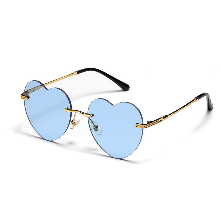 Ladies trendy heart sunglasses with mirrored lenses Kalsten