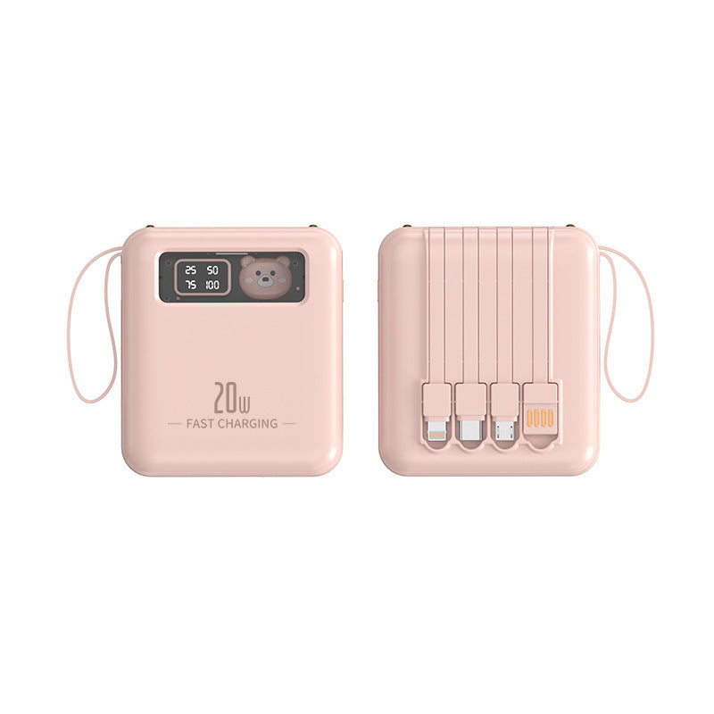 Portable power bank with integrated LED display and multifunctional charging ports Kalsten