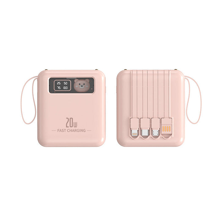 Portable power bank with integrated LED display and multifunctional charging ports Kalsten