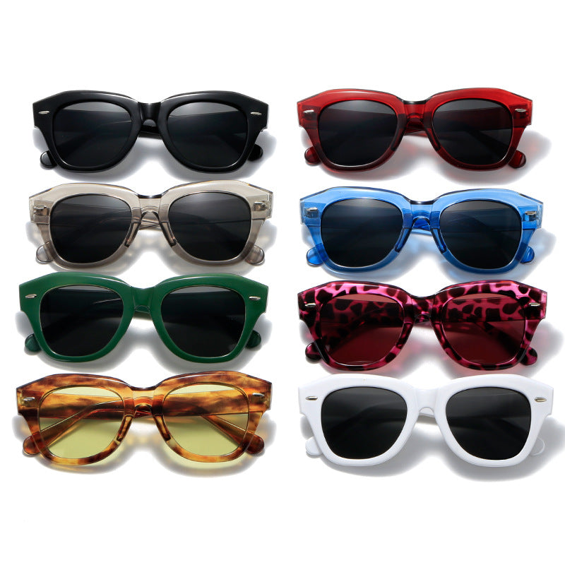 Women stylish sunglasses in modern design with transparent frame Kalsten