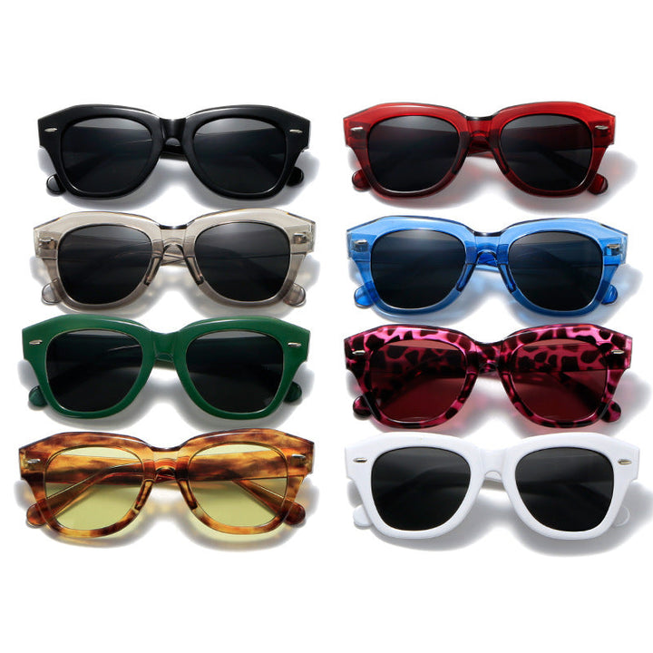 Women stylish sunglasses in modern design with transparent frame Kalsten