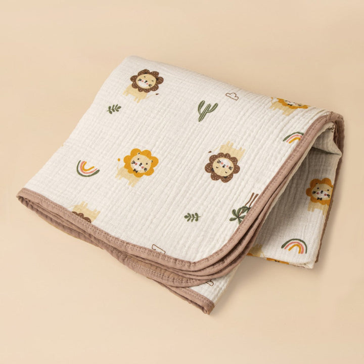 Soft Cotton Vehicle Print Muslin Blanket kalsten