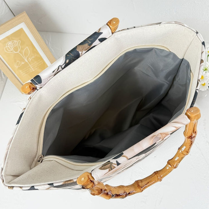 Beach bag with bamboo handles Kalsten