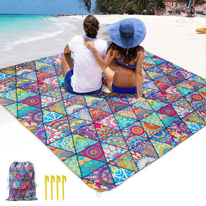 Beach blanket with maritime turtle motif Kalsten