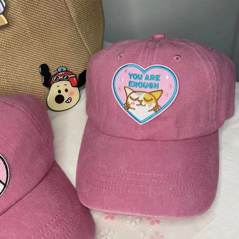 Women's Embroidered Inspirational Cat Baseball Cap Kalsten