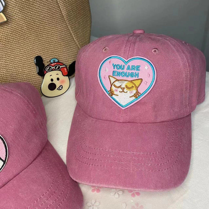 Women's Embroidered Inspirational Cat Baseball Cap Kalsten