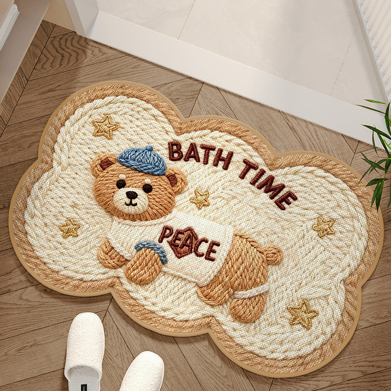 Cute Cat-Themed Decorative Bath Mat Acalora