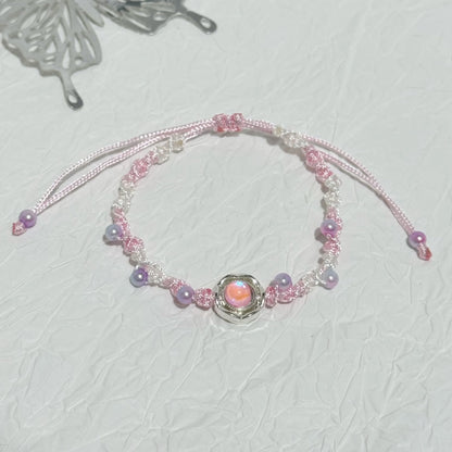 Adjustable Knot Bracelet with Gemstone Acalora