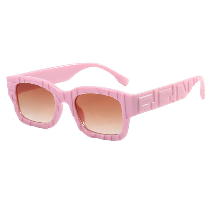 Women's fashionable square sunglasses with textured frame and UV protection Kalsten