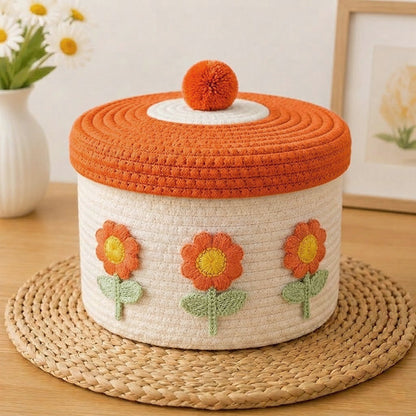 Decorative Knitted Storage Container Acalora