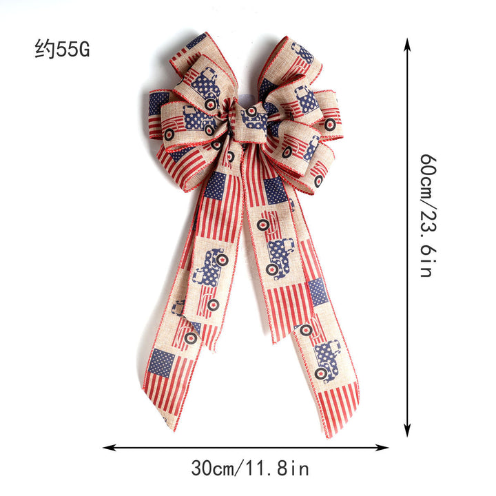 Unisex decorative bow made of ribbon with long ribbons for door and wall Kalsten