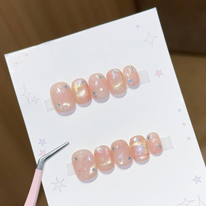 Glamorous artificial nail tips with star design Kalsten