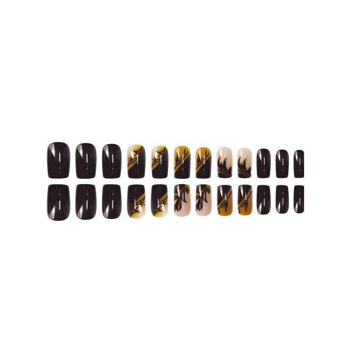 Decorative Glittery Star-Accented Press-On Nail Set Kalsten