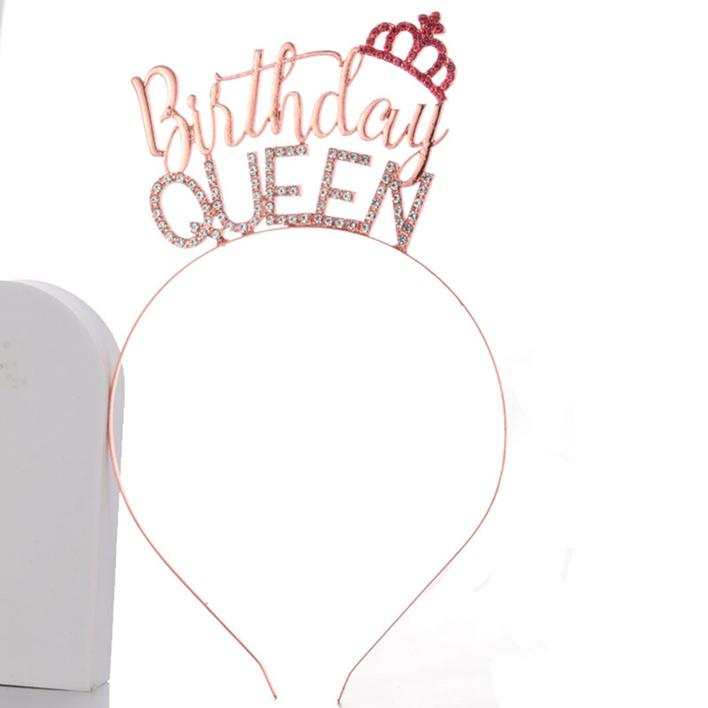 Ladies Glitter Headband with "Birthday Queen" lettering Kalsten