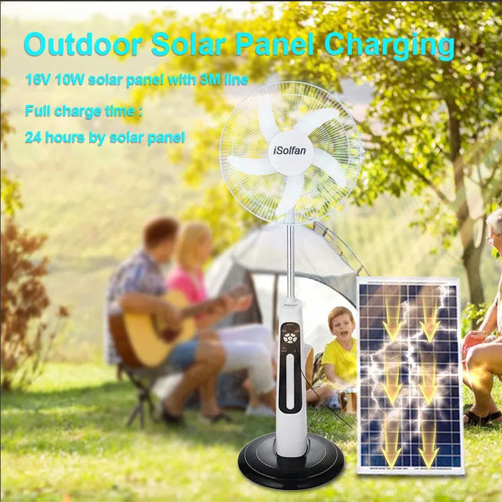 Unisex Solar Powered Standing Fan with Remote Control and Charging Function Kalsten