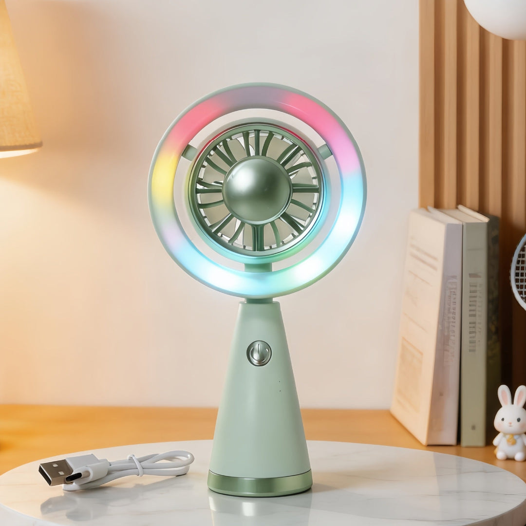 Ladies portable fan with LED light Kalsten