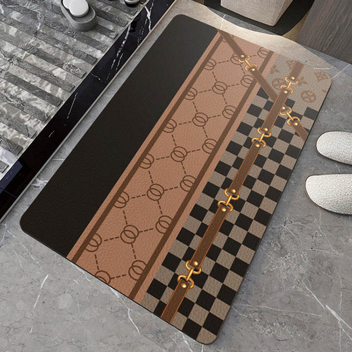 Playful Illustrated Bathroom Mat