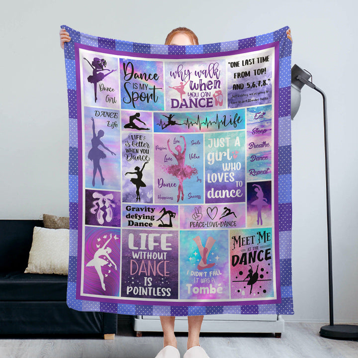 Dance-Themed Fleece Blanket Kalsten