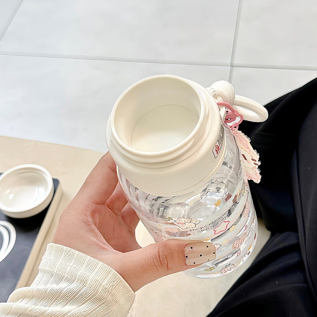 Ladies versatile drinking bottle with integrated keychain Kalsten