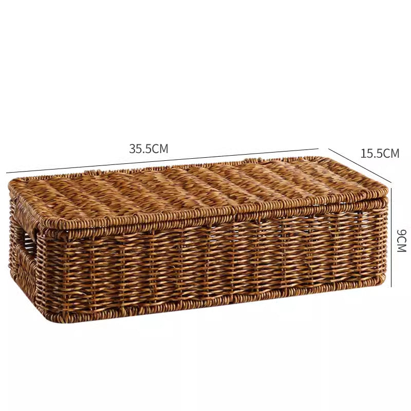 Unisex Rectangular Storage Basket with Removable Fabric Insert Kalsten