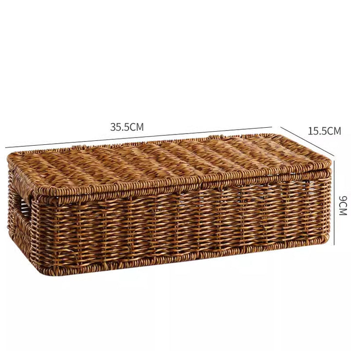 Unisex Rectangular Storage Basket with Removable Fabric Insert Kalsten