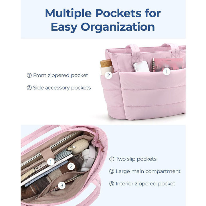 Padded tote bag with large compartments Kalsten