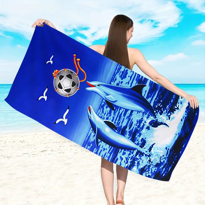 Microfiber beach towel with exclusive turtle motif Kalsten