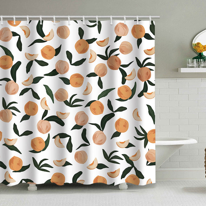 Colorful Citrus Print Shower Curtain Kalsten