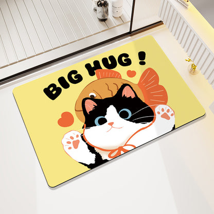 Cute Cartoon Pet-Themed Bath Mat Acalora