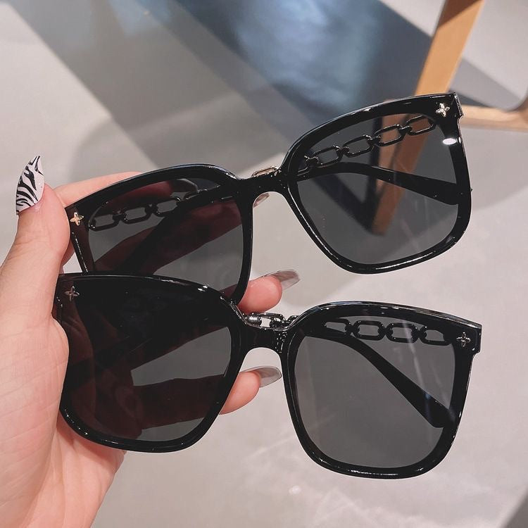 Women's extra-large sunglasses with fashionable chain frame Kalsten