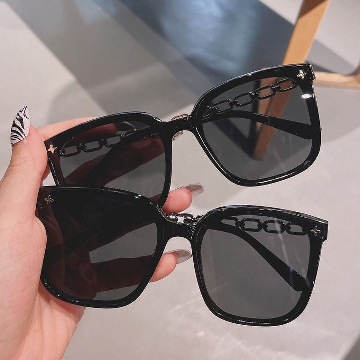 Women's extra-large sunglasses with fashionable chain frame Kalsten