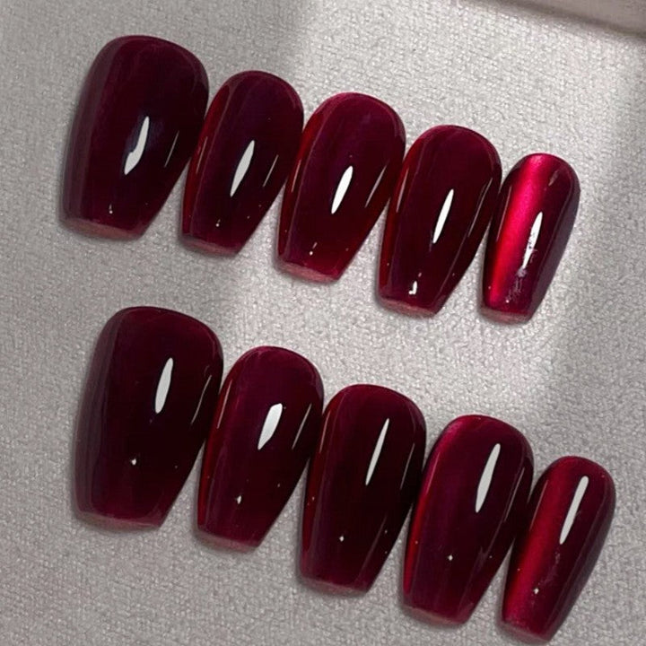 High-Gloss Almond-Shaped Press-On Nail Set Kalsten