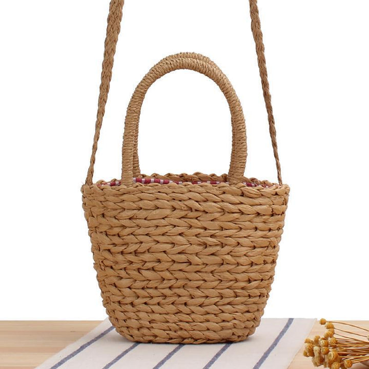 Shoulder bag made of braided natural material Kalsten