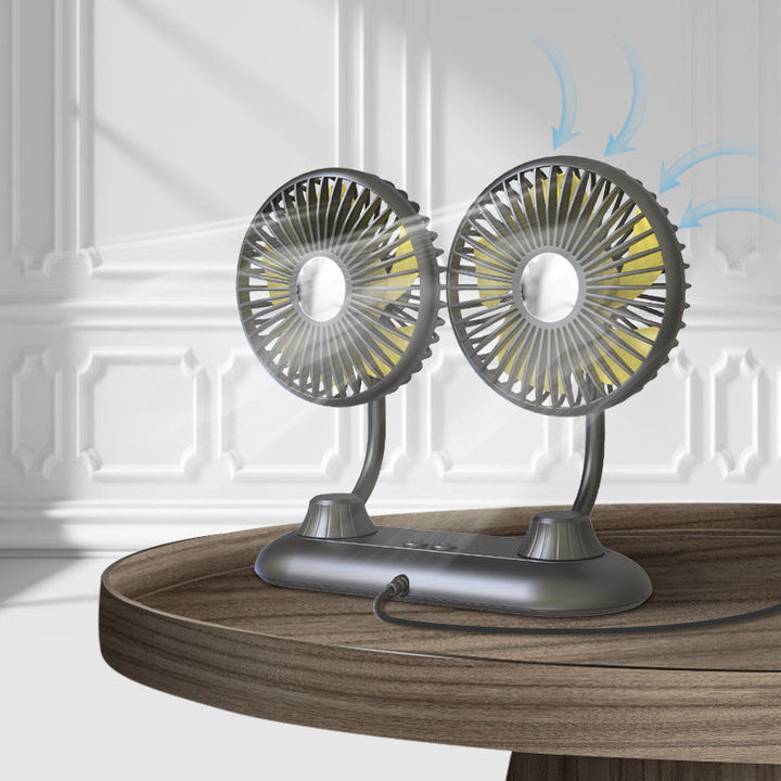 Portable Dual Adjustable USB Desk Fan Kalsten