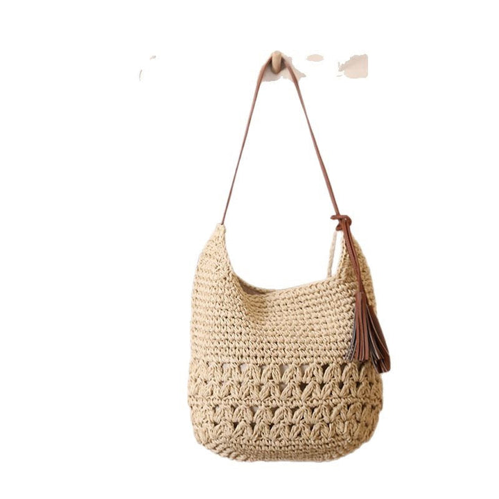 Handcrafted Shoulder Bag Made of Braided Natural Material Kalsten