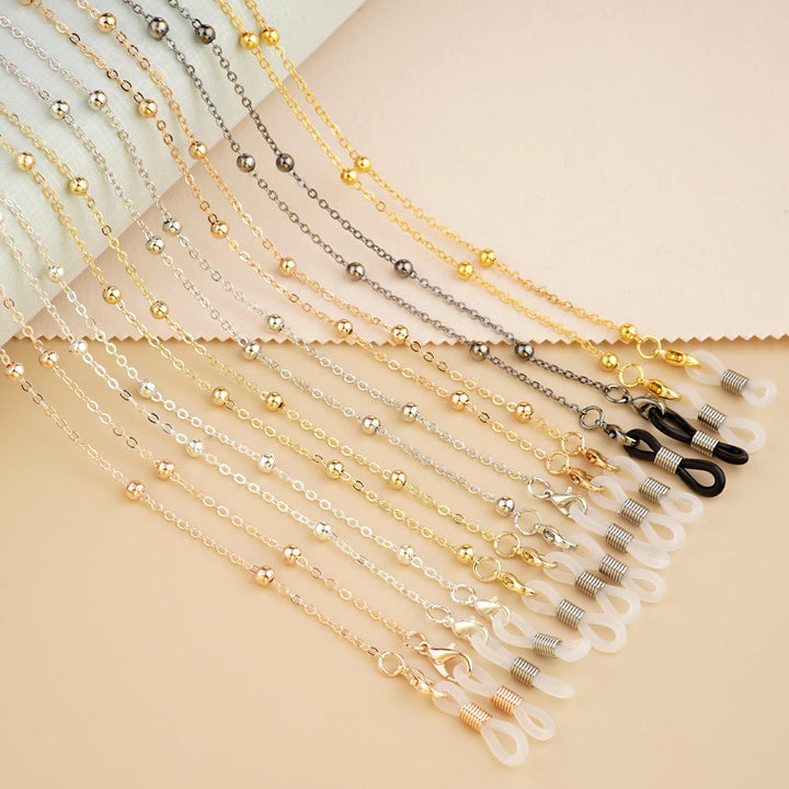Silver Bead Decorative Eyewear Holder Chain Kalsten