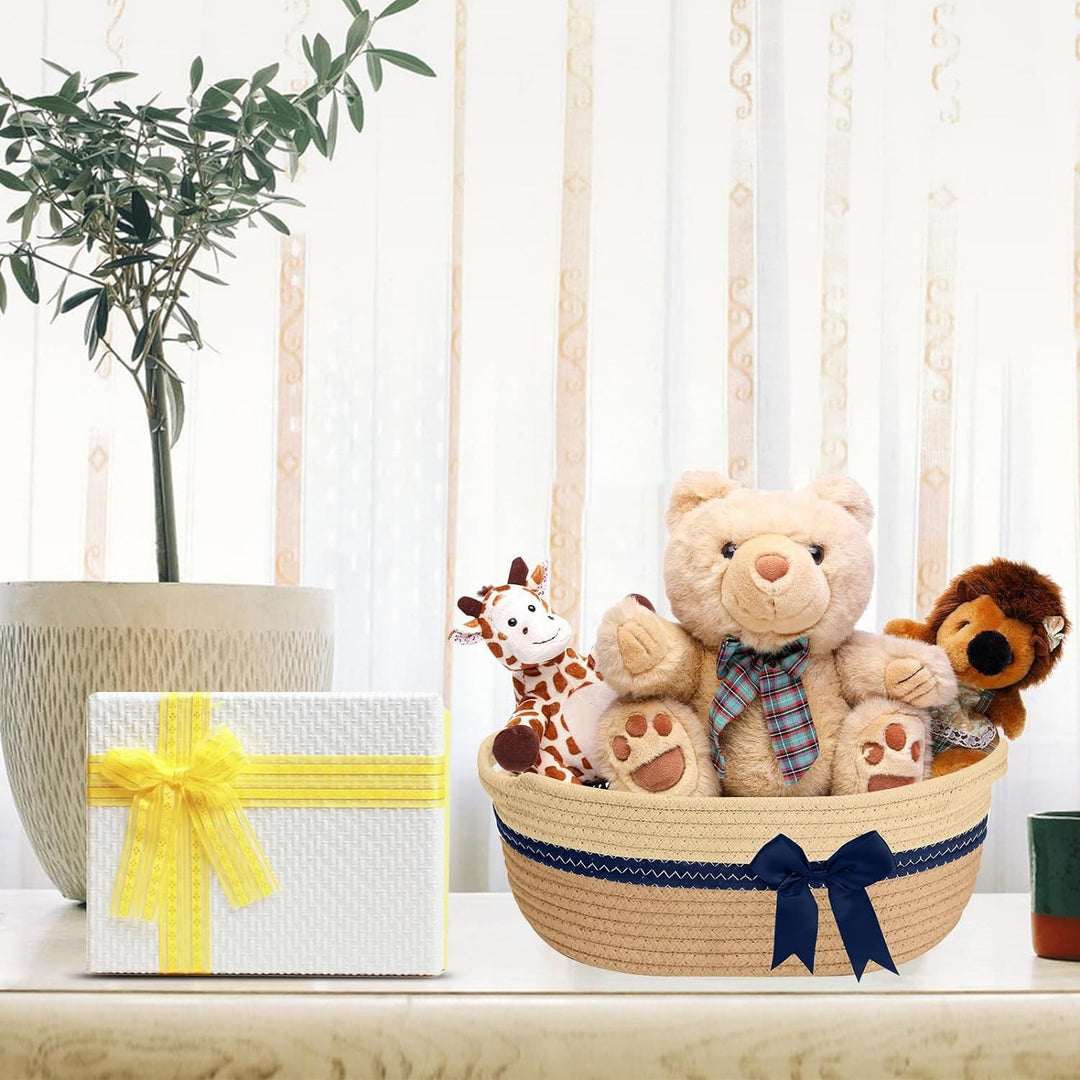 Women's decorative storage basket with bow accent Kalsten