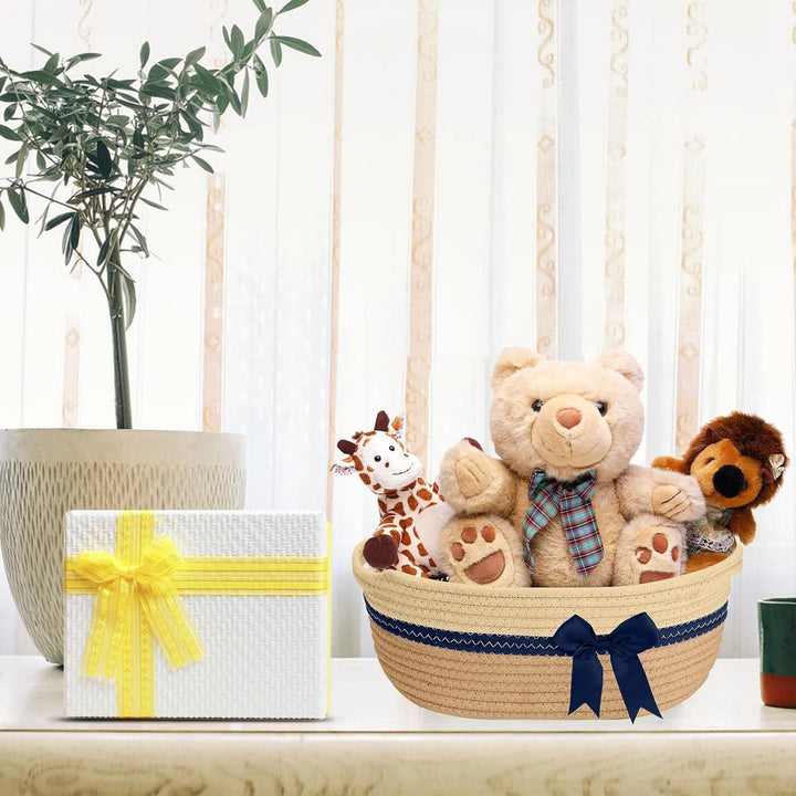 Women's decorative storage basket with bow accent Kalsten