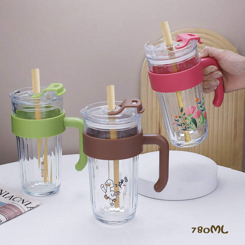 Ladies stable drinking cup with ergonomic handle and innovative silicone ring Kalsten