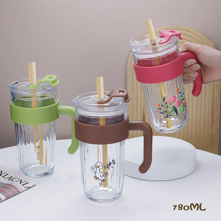 Ladies stable drinking cup with ergonomic handle and innovative silicone ring Kalsten