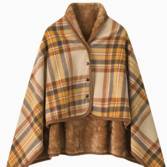 Ladies' wrap blanket made of cozy wool blend Kalsten