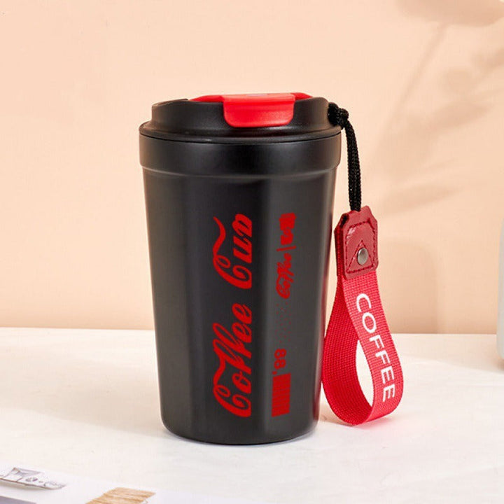 Women's insulated coffee cup with practical carrying device Kalsten