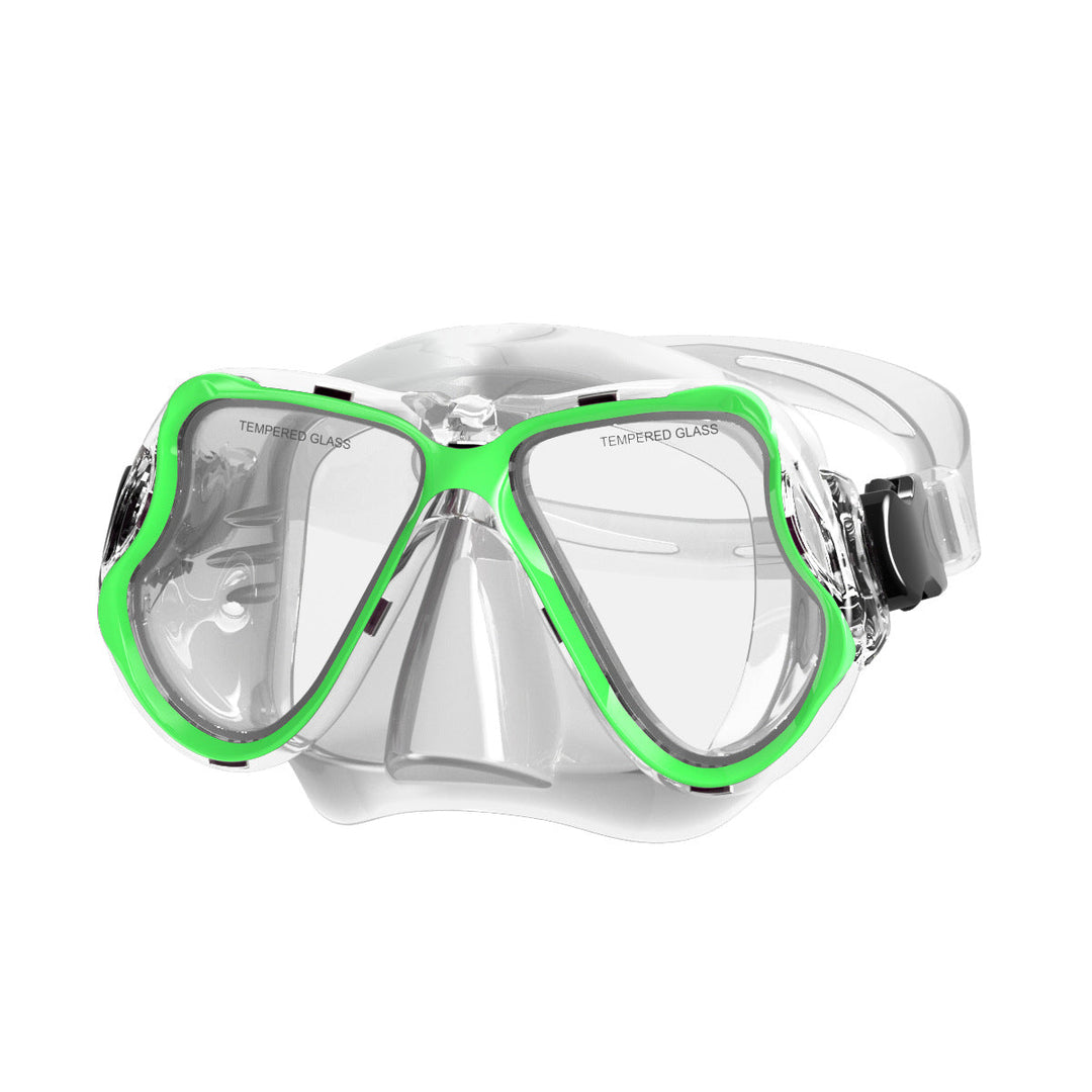 Diving mask with wide field of vision and impact-resistant design Kalsten